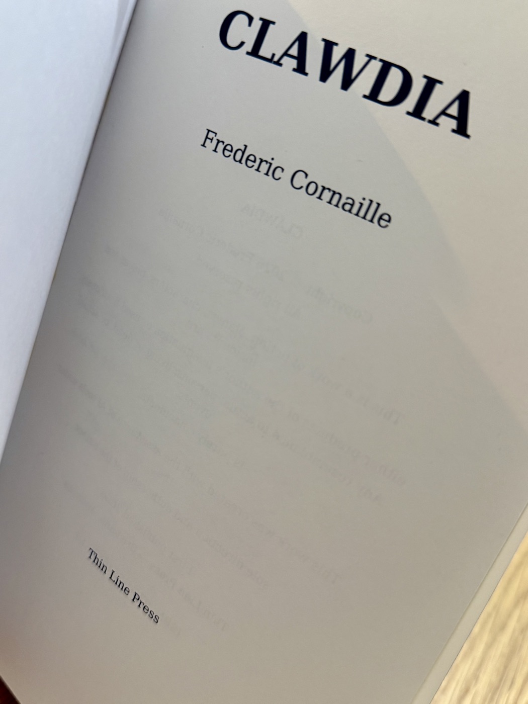 CLAWDIA title page